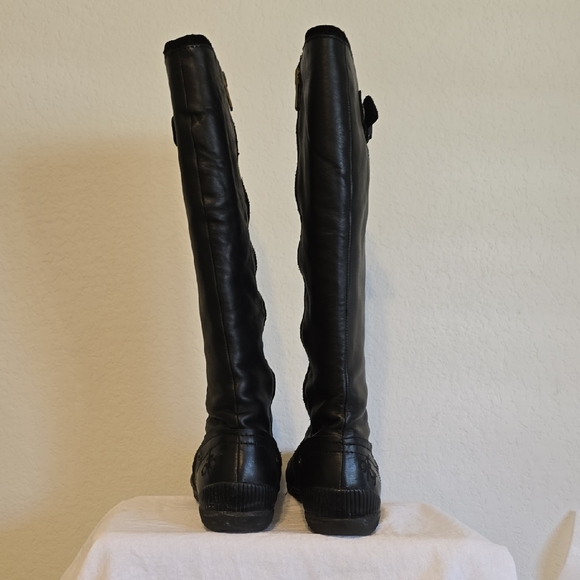 OTBT "Bayberry" Black Leather Winter Boots. Size 7.5M - Picture 3 of 16